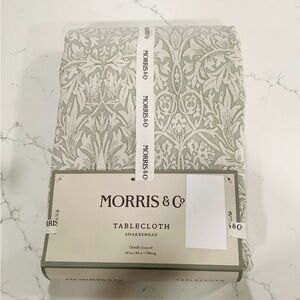 Morris & Co. Sage green Snakeshead Tablecloth / New